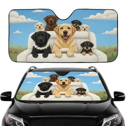 Happy Labrador Retriever Pack Adventure Road Trip Travel Essentials Dog Lover Gift Car Sunshade