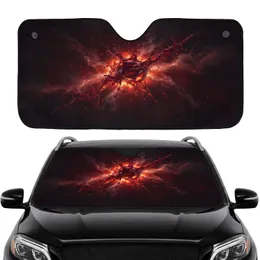 Molten Plasma Splatter Fiery Smoke Embers Car Interior Upgrade Car Sunshade