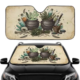 Alchemist Cauldrons Dagger Potion Bottles Symbols - Car Interior Upgrade Car Sunshade
