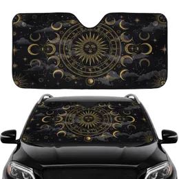 Cosmic All Seeing Eye Astrological Zodiac Sun Celestial Wheel - Car Interior Upgrade Car Sunshade