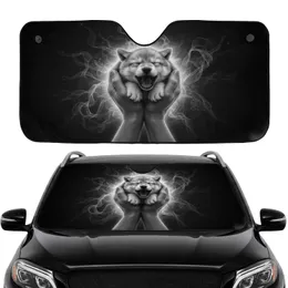 Baby Sloth Yawn in Cupped Hands - Road Trip Gift for Wildlife Lovers Car Sunshade