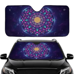 Floral Geometric Mandala Cosmic Stars Nebulae - Car Interior Upgrade Car Sunshade