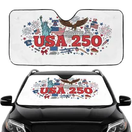 Iconic American Symbols USA 250 Liberty Bell Eagle - 250th Anniversary Road Trip Car Sunshade