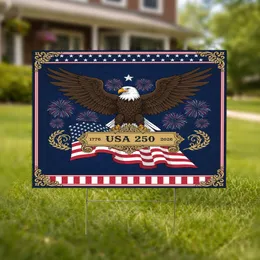 Bald Eagle American Flag 1776-2026 - USA 250th Anniversary Independence Day Celebration Yard Sign