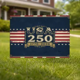 USA 250 Vintage Distressed Emblem 1776-2026 - American 250th Anniversary Celebration Yard Sign