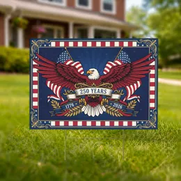Bald Eagle American Flag 1776-2026 - USA 250th Anniversary Patriotic Yard Art Yard Sign