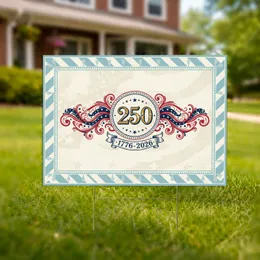250th Anniversary Patriotic Emblem Bunting 1776-2026 - USA Independence Day Yard Sign