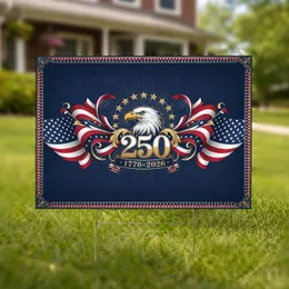 Bald Eagle American Flag 250th Anniversary 1776-2026 - USA Independence Day Gift for Veterans Yard Sign