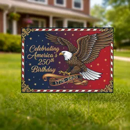 Bald Eagle 1776-2026 USA 250th Anniversary Independence Day Celebration Gift for Veterans Yard Sign