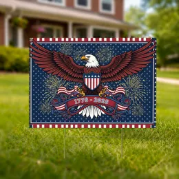 Bald Eagle American Flag 1776-2026 - USA 250th Anniversary Independence Day Gift for Dad Yard Sign