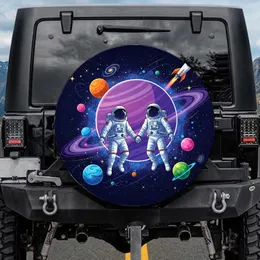 Astronauts Purple Gas Giant Planet Space Exploration Gift for Space Lover Spare Tire Cover