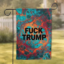 FUCK TRUMP Text Waves of Color - Political Statement Home Decor Gift Garden Flag