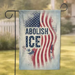 Abolish ICE American Flag - Social Justice Activism Protest Statement for Advocates Garden Flag