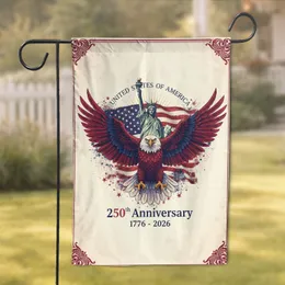 Bald Eagle Statue of Liberty Flag - American 250th Anniversary 1776-2026 Independence Day Garden Flag