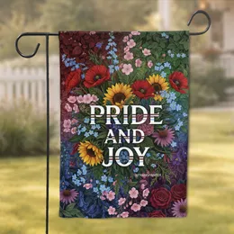 PRIDE AND JOY Floral Bouquet Progress Flag - Pride Celebration Home Decor Garden Flag
