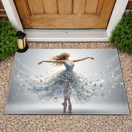 Dancing Ballerina Butterfly Gown - Home Decor Gift for Dance Lover Doormat