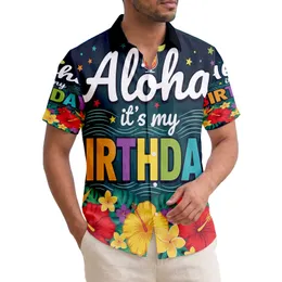 Aloha Birthday Tropical Cocktail Party Hats Hibiscus Flowers - Birthday Celebration Hawaiian Shirt