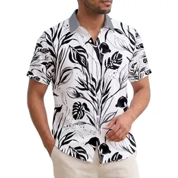 Ink Floral Tropical Lilies Botanicals Brushstroke Home Decor Gift Hawaiian Shirt