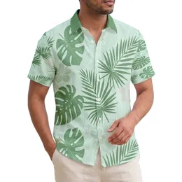 Dense Palm Fronds Broad Tropical Leaves Prominent Venation - Island Lifestyle Home Decor Gift Hawaiian Shirt