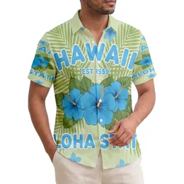Hawaii Est 1959 Aloha State Hibiscus Flowers - Island Lifestyle Gift Hawaiian Shirt