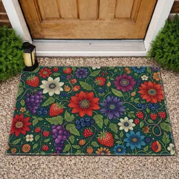 Tapestry Garden Strawberry Blueberry Raspberry Grape Floral - Home Decor Gift Doormat