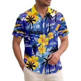 Palm Trees Hibiscus Aloha Hawaii Island Sailboats Island Travel Gift Hawaiian Shirt
