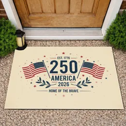 American Flag 250 1776 Home of the Brave - USA 250th Anniversary Independence Day Gift Doormat