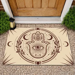 Mystical Hamsa Hand All-Seeing Eye Celestial Moons - Home Decor Gift Doormat