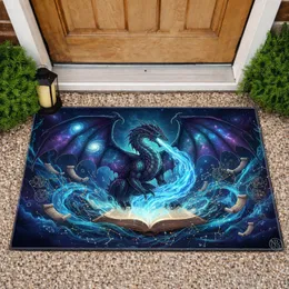 Cosmic Dragon Ancient Book - Fantasy Home Decor Gift for Dragon Lover Doormat