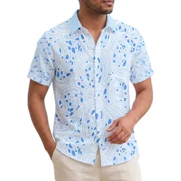 Organic Ocean Currents Water Droplets Coral Fragments - Beach Life Gift Hawaiian Shirt