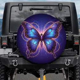 Iridescent Filigree Butterfly Amethyst Jewel - Wildlife Lover Gift Spare Tire Cover