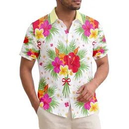 Tropical Flower Bouquets Tied with Ribbon - Island Home Decor Gift for Traveler Hawaiian Shirt