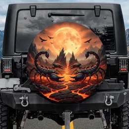 Colossal Scorpions Molten Lava Battle - Off-Road Vehicle Adventure Gear Spare Tire Cover