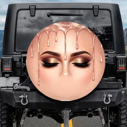 Glamorous Shimmery Eyeshadow - Luxury Decor Gift for Makeup Lover Spare Tire Cover