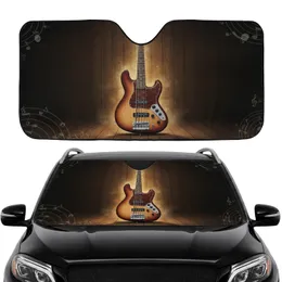 Sunburst Electric Bass Guitar - Car Interior Upgrade Car Sunshade
