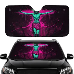 Jesus Christ Crucified Crown of Thorns - Intense Car Interior Upgrade Car Sunshade