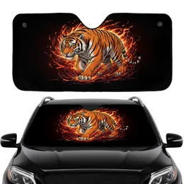 Stalking Bengal Tiger Jungle Fire - Car Interior Upgrade for Tiger Lover Car Sunshade