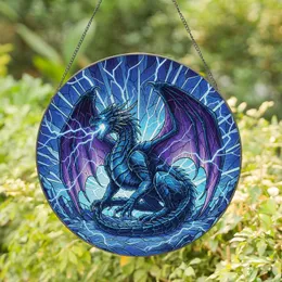 Armored Dragon Lightning - Home Decor Gift for Dragon Lover Stained Glass Suncatcher