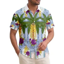 Tropical Banana Tree Wisteria Rose Floral Scrollwork - Island Lifestyle Gift Hawaiian Shirt