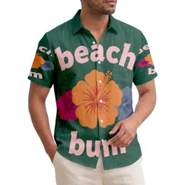 Beach Bum Hibiscus Tropical Leaf - Vacation Essential Gift for Beach Lover Hawaiian Shirt