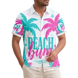 BEACH bum Palm Trees Tropical Foliage Ocean - Summer Vacation Gift for Beach Lover Hawaiian Shirt