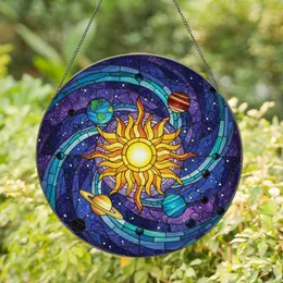 Radiant Sun Solar System Planets Cosmic Sky - Home Decor Gift for Astronomy Lover Stained Glass Suncatcher