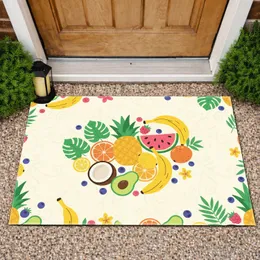 Pineapple Watermelon Banana Lemon Orange Fruits Leaves - Home Decor Gift Doormat