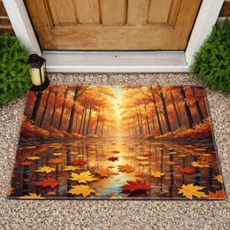 Autumnal Forest Leaves Water Reflection - Home Decor Gift Doormat