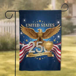 Bald Eagle American Flag 1776-2026 - United States Semiquincentennial Custom Family Name Garden Flag