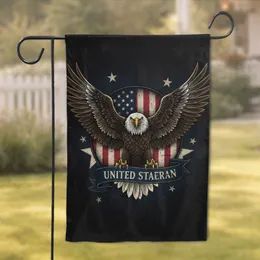 Bald Eagle American Flag - Patriotic Decor Gift for Veterans Garden Flag