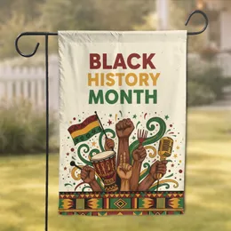 Diverse Hands Raised Fist Pan-African Flag - Black History Month Celebration Garden Flag