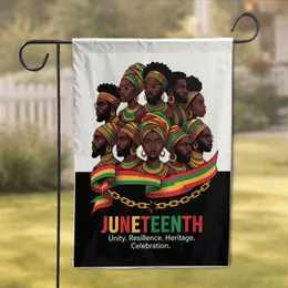 Juneteenth Unity Faces Broken Chains - Heritage Celebration Home Decor Garden Flag