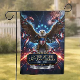 Bald Eagle United States 250th Anniversary 1776-2026 Independence Day Gift for Americans Garden Flag