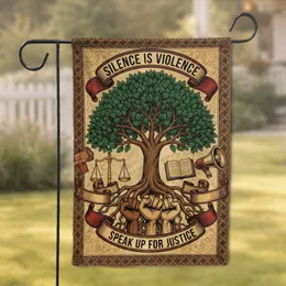 Tree of Life Raised Fists - Justice Advocacy Home Decor Gift Garden Flag
